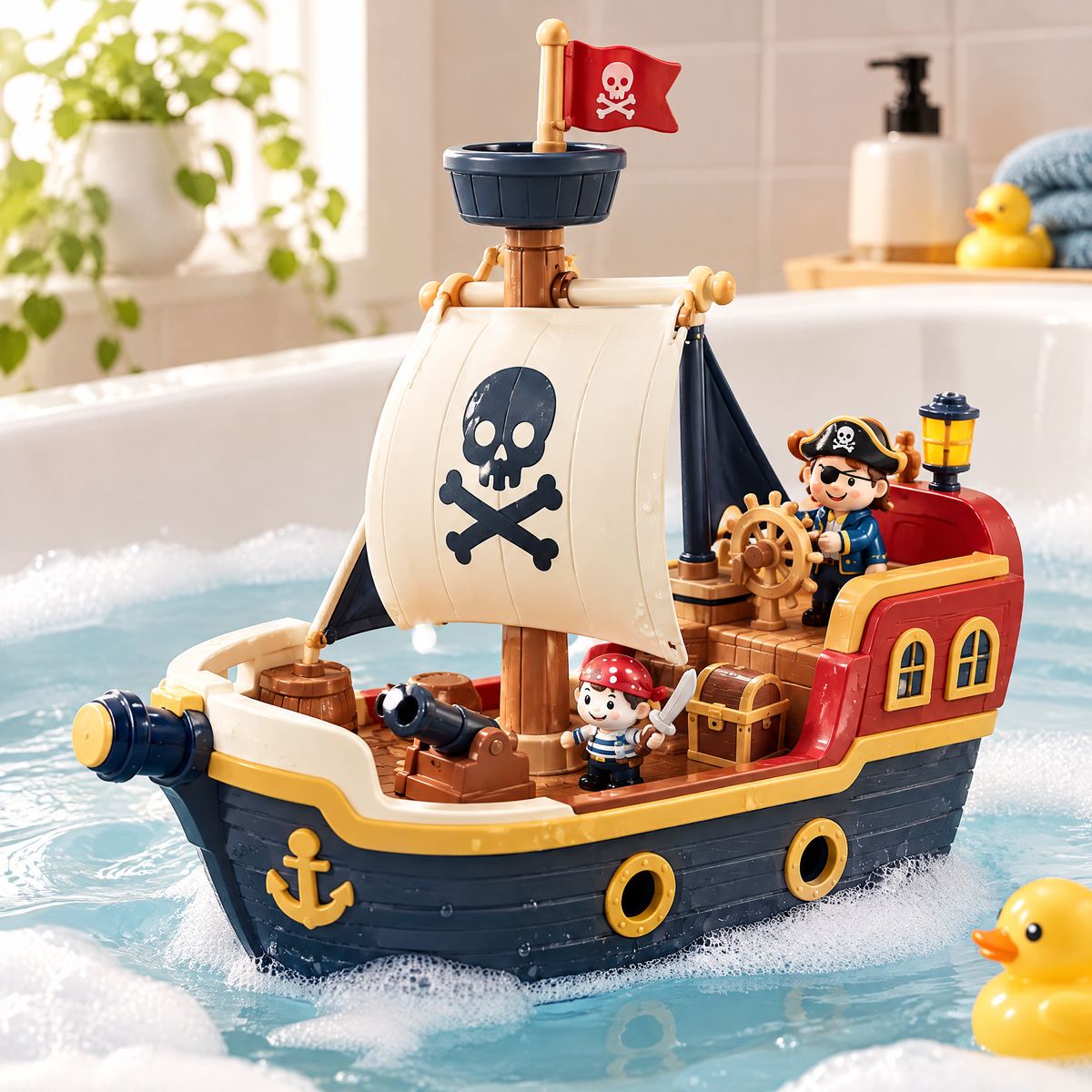 LUNIPLIAY Pirate Ship Bath Toy