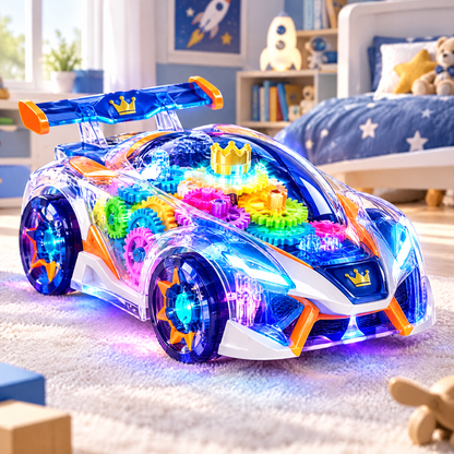LUNIPLIAY LED Gear Racing Car – Light Up Educational Toy Vehicle