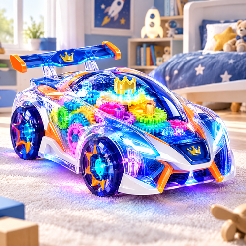 LUNIPLIAY LED Gear Racing Car – Light Up Educational Toy Vehicle