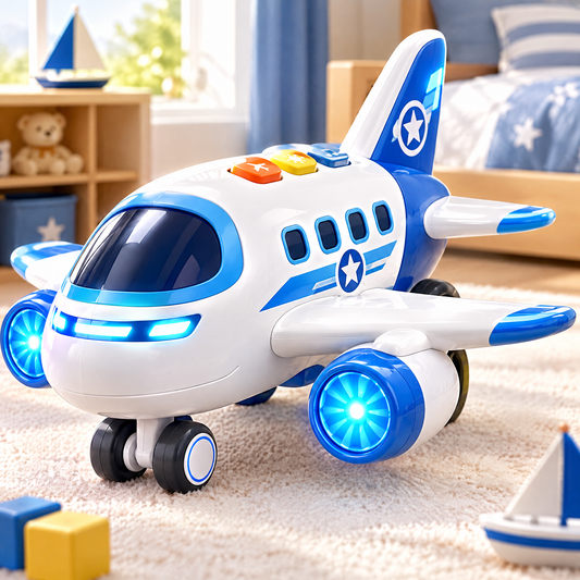 LUNIPLIAY Light Up Airplane Toy