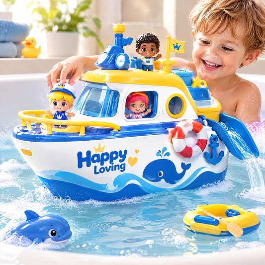 LUNIPLIAY Little Sailors Bath Boat Toy