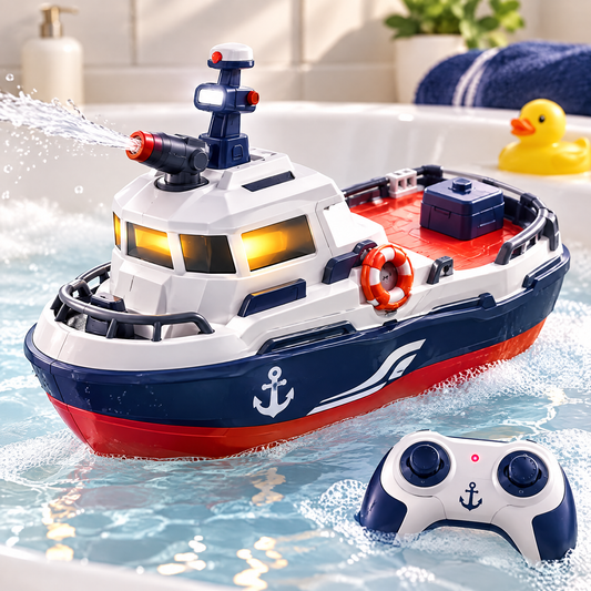 LUNIPLIAY Little Captain Water Spray RC Boat