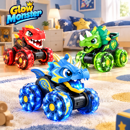 LUNIPLIAY Dinosaur RC Monster Truck – Kids Remote Control Stunt Car