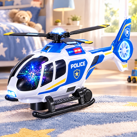 LUNIPLIAY Police Rescue Helicopter Toy