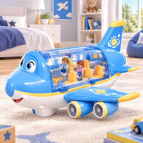 LUNIPLIAY Clear Cabin Adventure Plane Toy