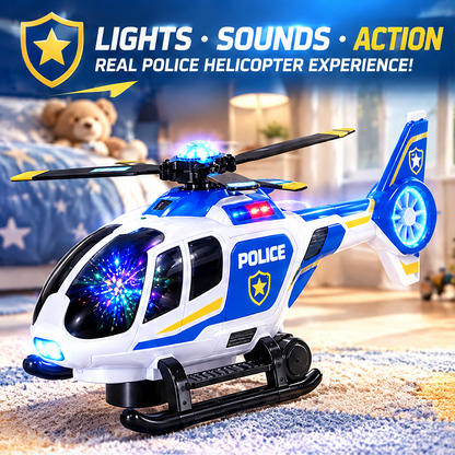 LUNIPLIAY Police Rescue Helicopter Toy