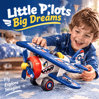 LUNIPLIAY Sky Warrior Propeller Plane Toy