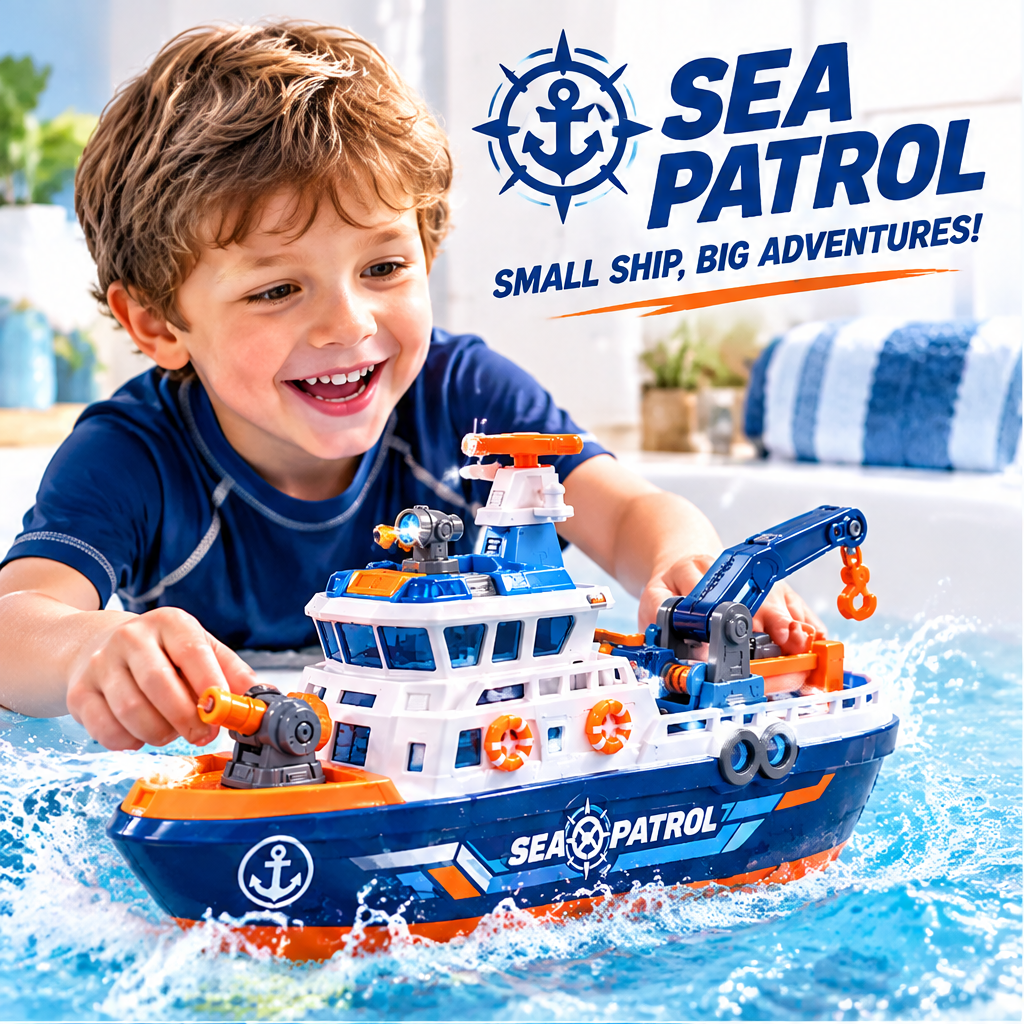 LUNIPLIAY Remote Control Rescue Boat Toy