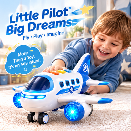 LUNIPLIAY Light Up Airplane Toy