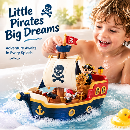 LUNIPLIAY Pirate Ship Bath Toy