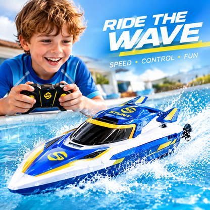 LUNIPLIAY Remote Control Racing Speed Boat