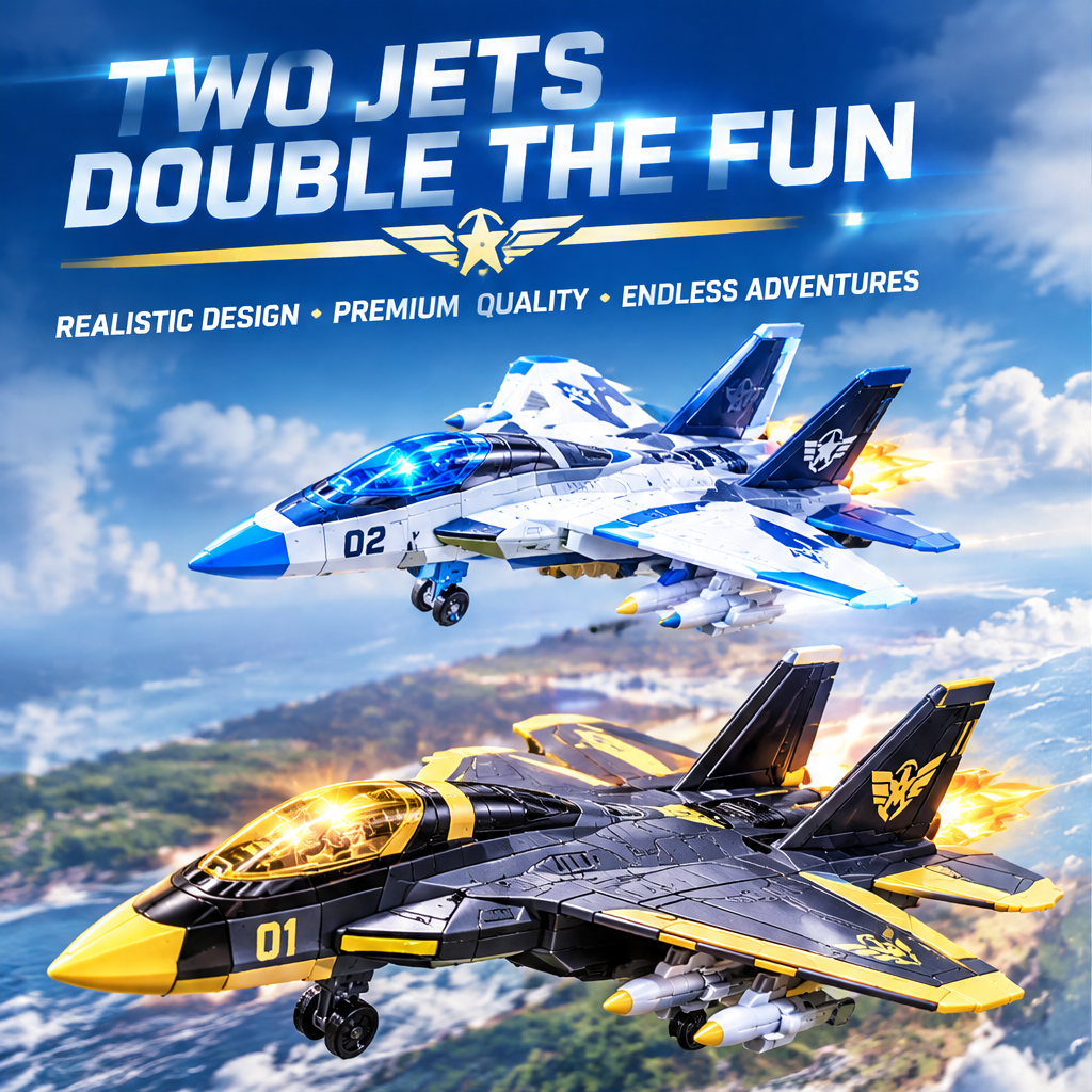LUNIPLIAY Dual Fighter Jet Adventure Toy Set