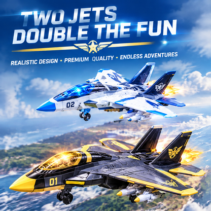 LUNIPLIAY Dual Fighter Jet Adventure Toy Set