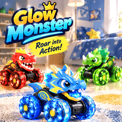 LUNIPLIAY Dinosaur RC Monster Truck – Kids Remote Control Stunt Car