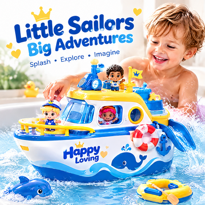 LUNIPLIAY Little Sailors Bath Boat Toy