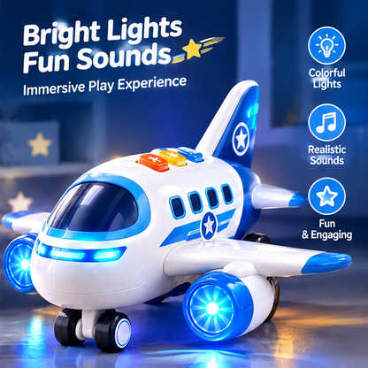 LUNIPLIAY Light Up Airplane Toy