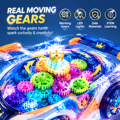 LUNIPLIAY LED Gear Racing Car – Light Up Educational Toy Vehicle
