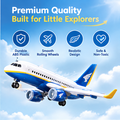 LUNIPLIAY Sky Explorer Passenger Plane Toy