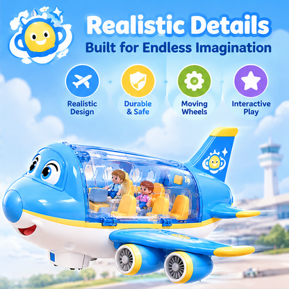 LUNIPLIAY Clear Cabin Adventure Plane Toy