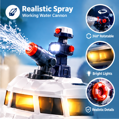 LUNIPLIAY Little Captain Water Spray RC Boat