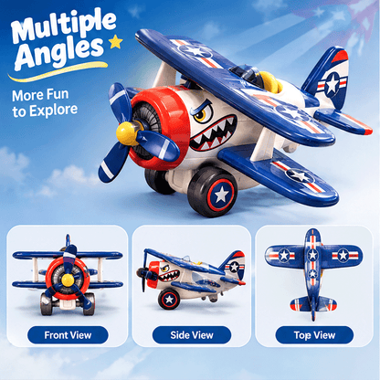 LUNIPLIAY Sky Warrior Propeller Plane Toy