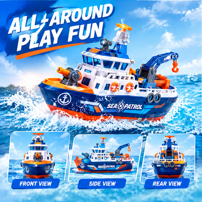 LUNIPLIAY Remote Control Rescue Boat Toy