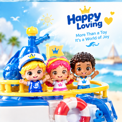 LUNIPLIAY Little Sailors Bath Boat Toy