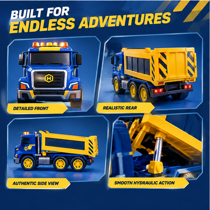 LUNIPLIAY Construction Dump Truck – Kids Toy Truck for Building Adventures