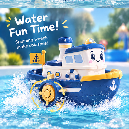LUNIPLIAY Little Tugboat Bath Toy