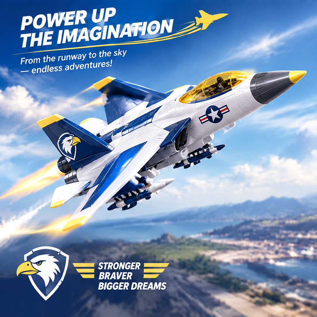LUNIPLIAY Sky Eagle Fighter Jet Toy