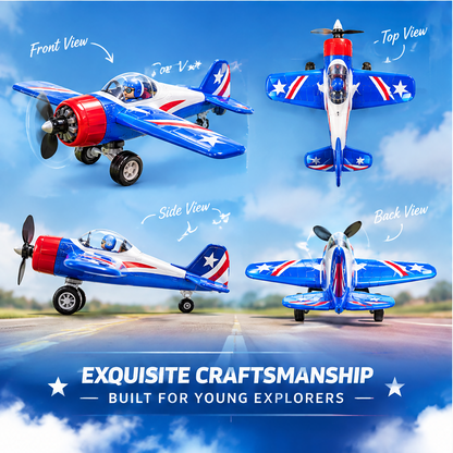 LUNIPLIAY Classic Propeller Plane Adventure Toy