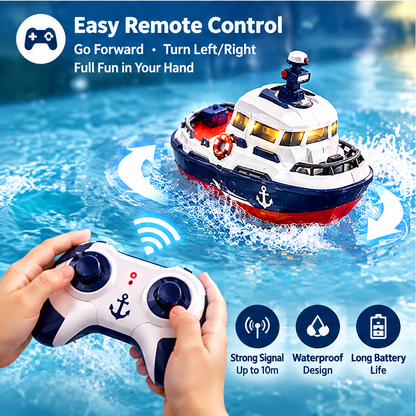 LUNIPLIAY Little Captain Water Spray RC Boat
