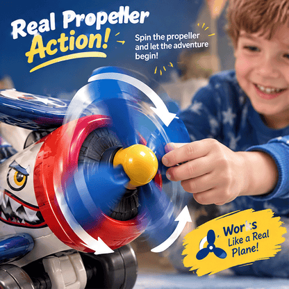 LUNIPLIAY Sky Warrior Propeller Plane Toy