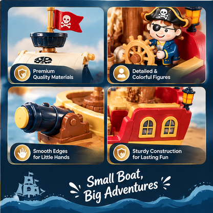 LUNIPLIAY Pirate Ship Bath Toy