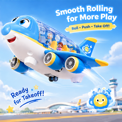 LUNIPLIAY Clear Cabin Adventure Plane Toy