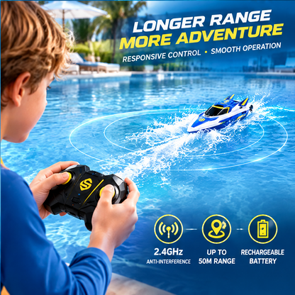 LUNIPLIAY Remote Control Racing Speed Boat