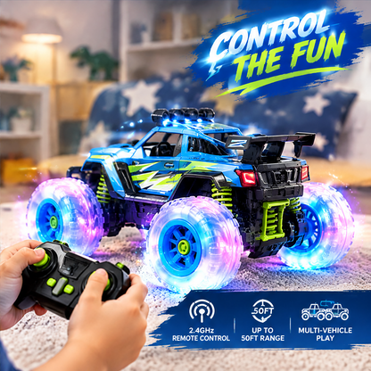 LUNIPLIAY RC Monster Truck – Kids Remote Control Off-Road Car