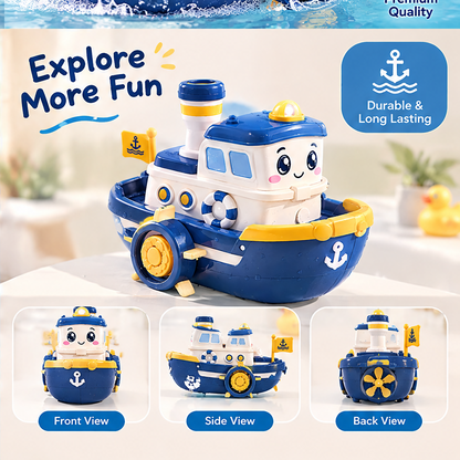 LUNIPLIAY Little Tugboat Bath Toy
