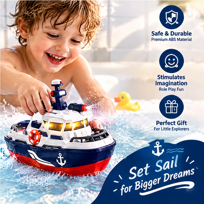 LUNIPLIAY Little Captain Water Spray RC Boat